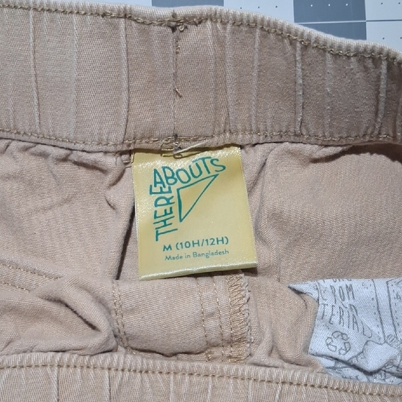 Tan Flat Front Shorts with Relaxed Fit - Picture 2 of 5